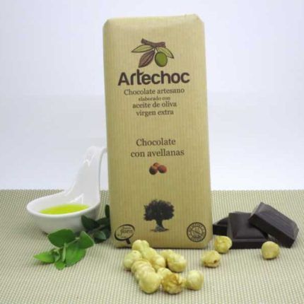 CHOCOLATE CON AVELLANAS ARTECHOC CON AOVE  (115 GR)