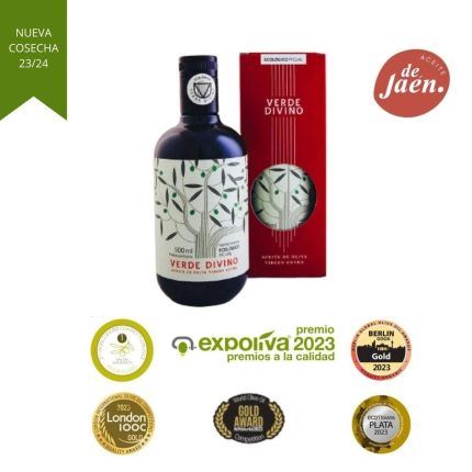 aceite oliva virgen extra premium verde divino picual ecologico 500 ml torredelcampo jaen