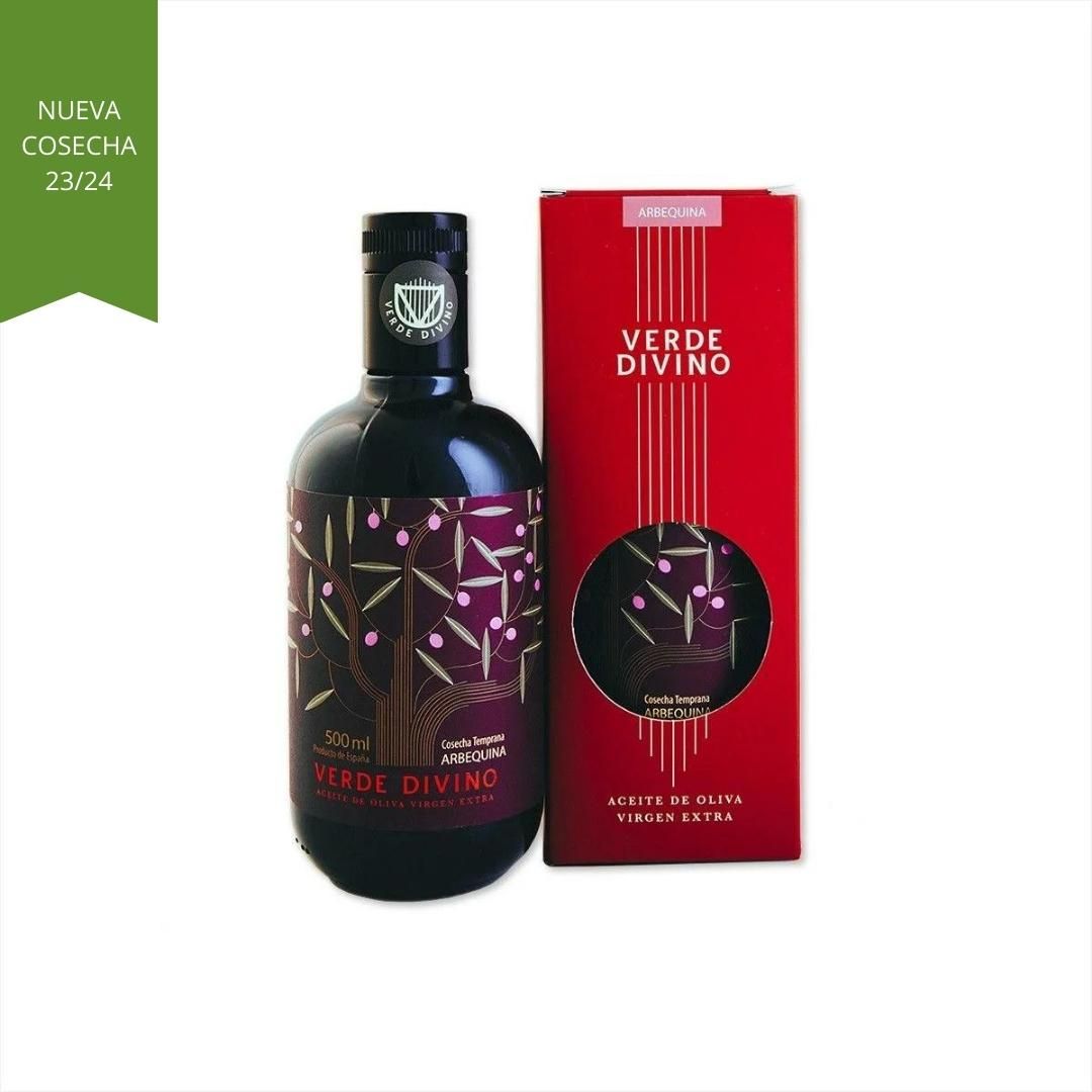 Aceite Oliva VERDE DIVINO Virgen Extra Premium Arbequina 500 ml