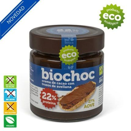 crema de cacao con proteina y aceite oliva virgen extra ecologico biochoc